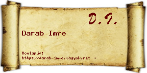 Darab Imre névjegykártya
