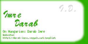 imre darab business card